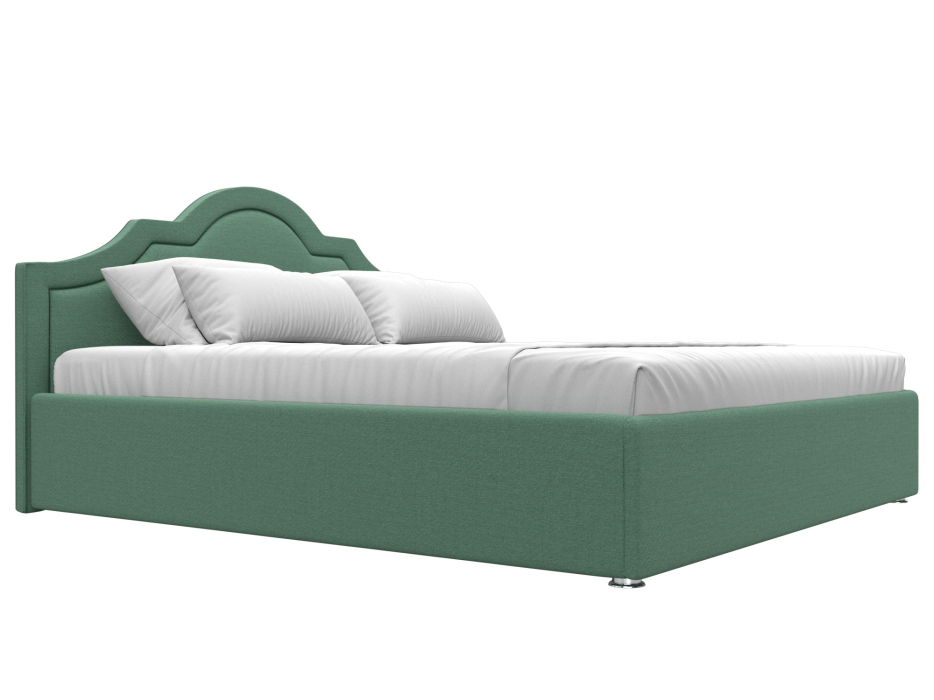 Мягкая кровать, Кровать интерьерная Афина 180, рогожка Амур