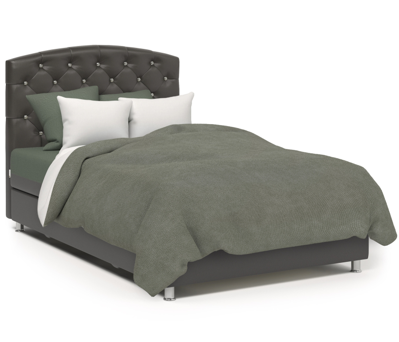 Мягкая кровать, Кровать тахта Премиум Люкс 100 с подъемным механизмом, рогожка / экокожа