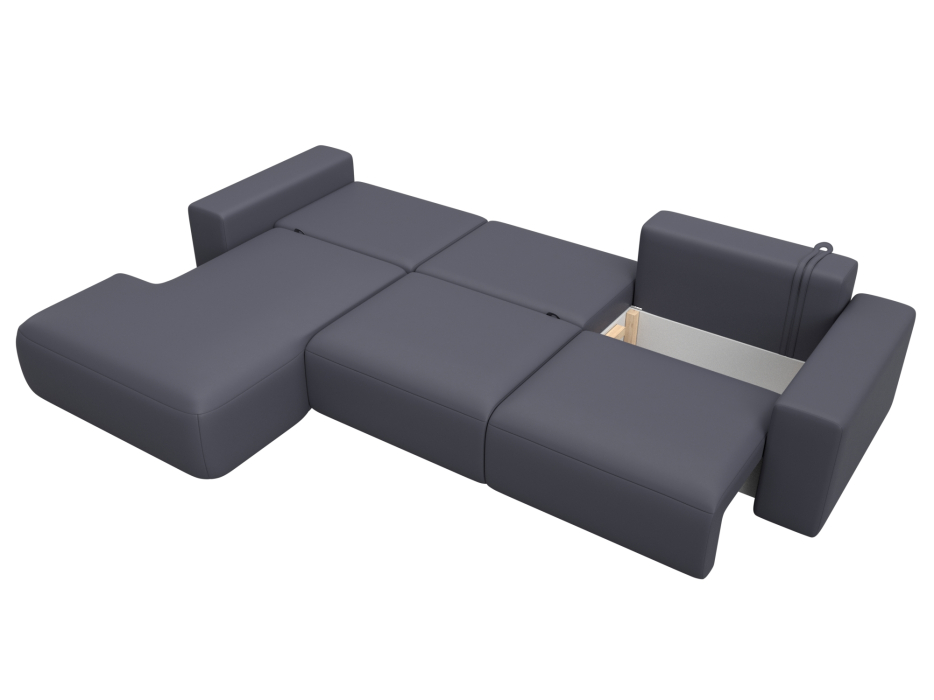 Диваны еврокнижки, Диван угловой Лига-036 НПБ Классик Лонг левый угол, экокожа GRIFON