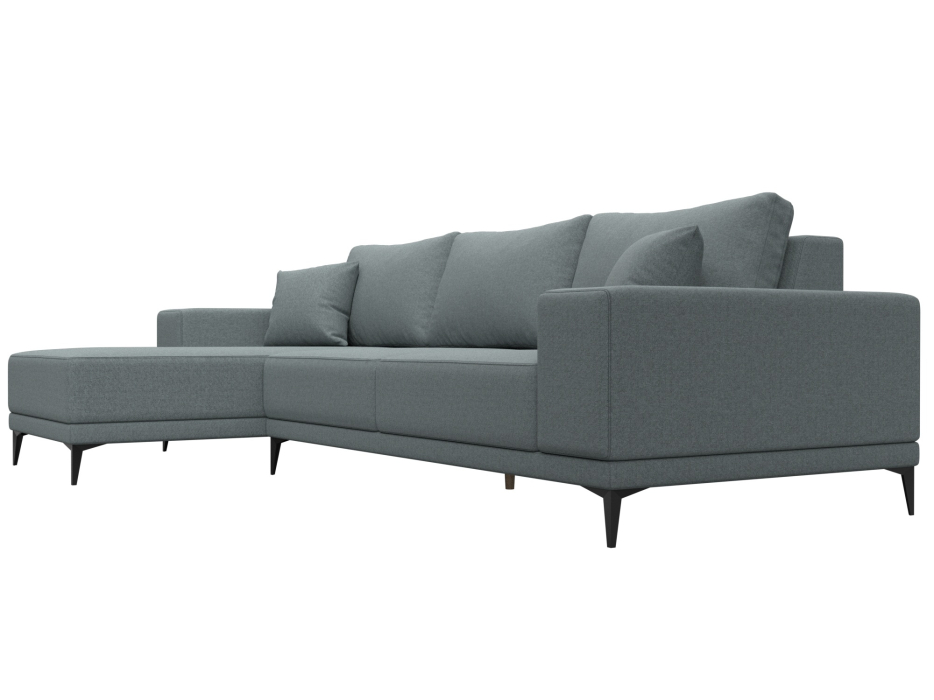 Диваны угловые в гостиную, Диван угловой Льюес левый, рогожка Амур