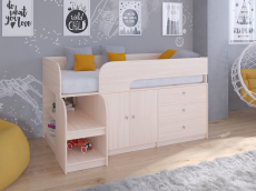 Кровати-чердаки, Кровать-чердак Астра 9 V1 Дуб молочный