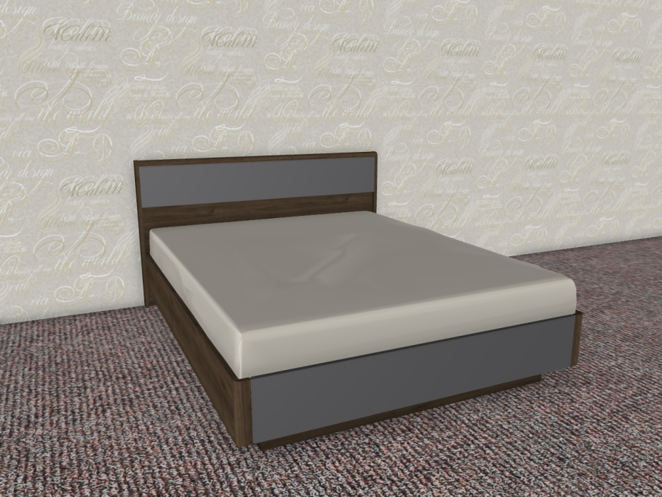 С подъемным механизмом, Модульная система Грейс Кровать КР-4003  Гикори Джексон Темный