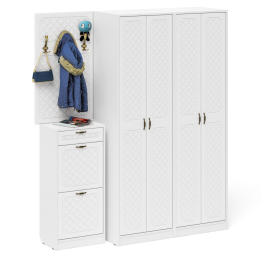 П-6 прихожая компоновка № 15 МДФ фрезеровка ромб