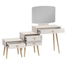 Мебель Афина косметический столик с тумбочкой прикроватной