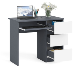 Стол компьютерный три ящика Мори МС-6 правый