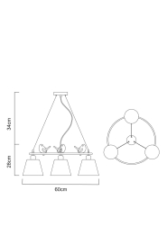 Люстра подвесная PASSERO 60см