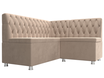 Кухонный угловой диван Мирта правый угол, велюр