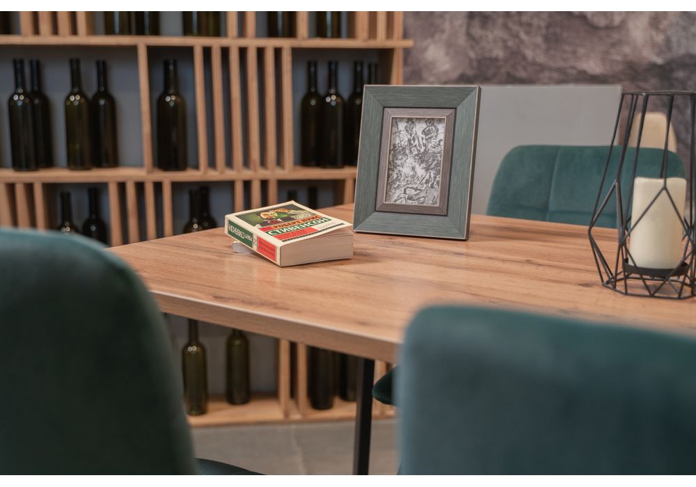 Обеденные столы, Стол деревянный Тринити Лофт 120 25 мм  (матовый черный)