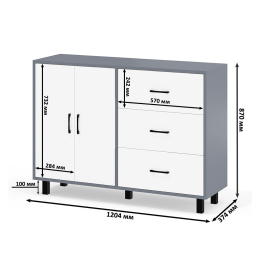 Комод 123-1204 и косметический столик с подсветкой СТ-5