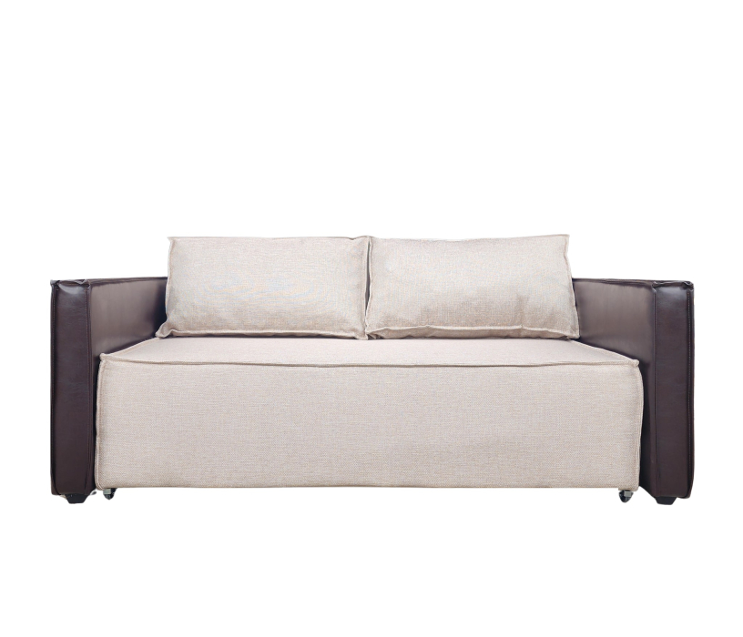 Диваны кровати со спальным местом, Диван-кровать аккордеон  Барон 160, рогожка/экокожа