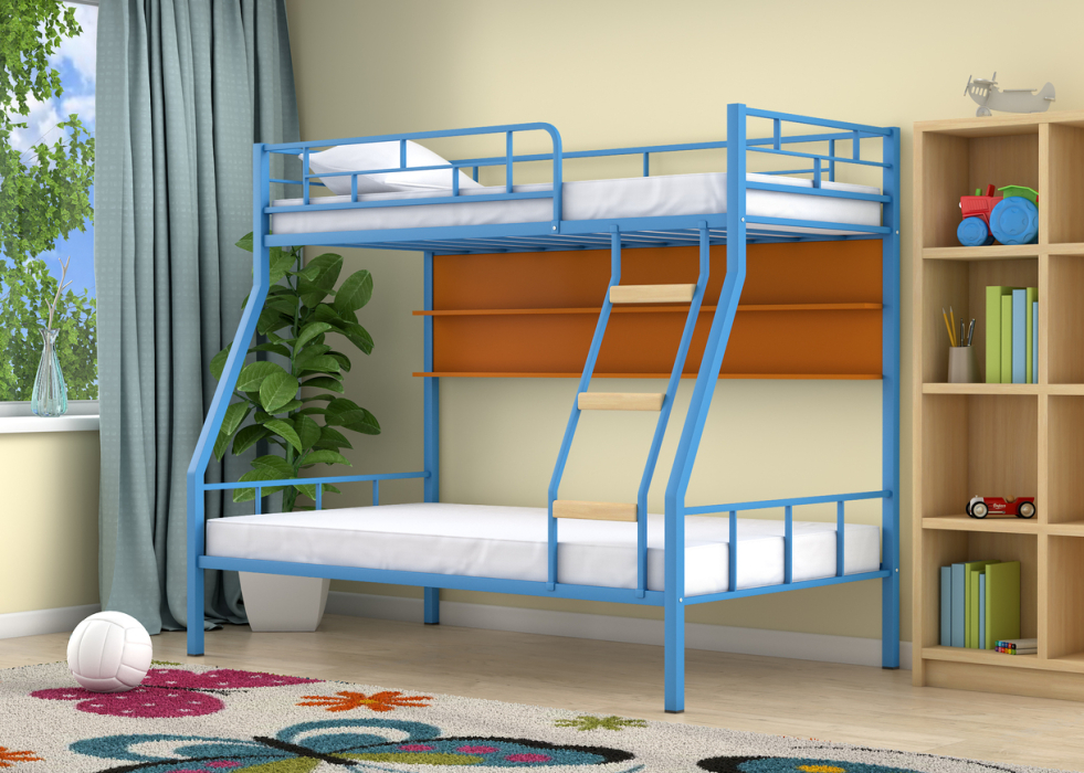 Для подростков, Двухъярусная кровать Радуга полка оранжевый