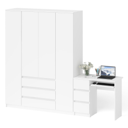 Стол компьютерный однотумбовый левый со шкафом МШ1600 Мори