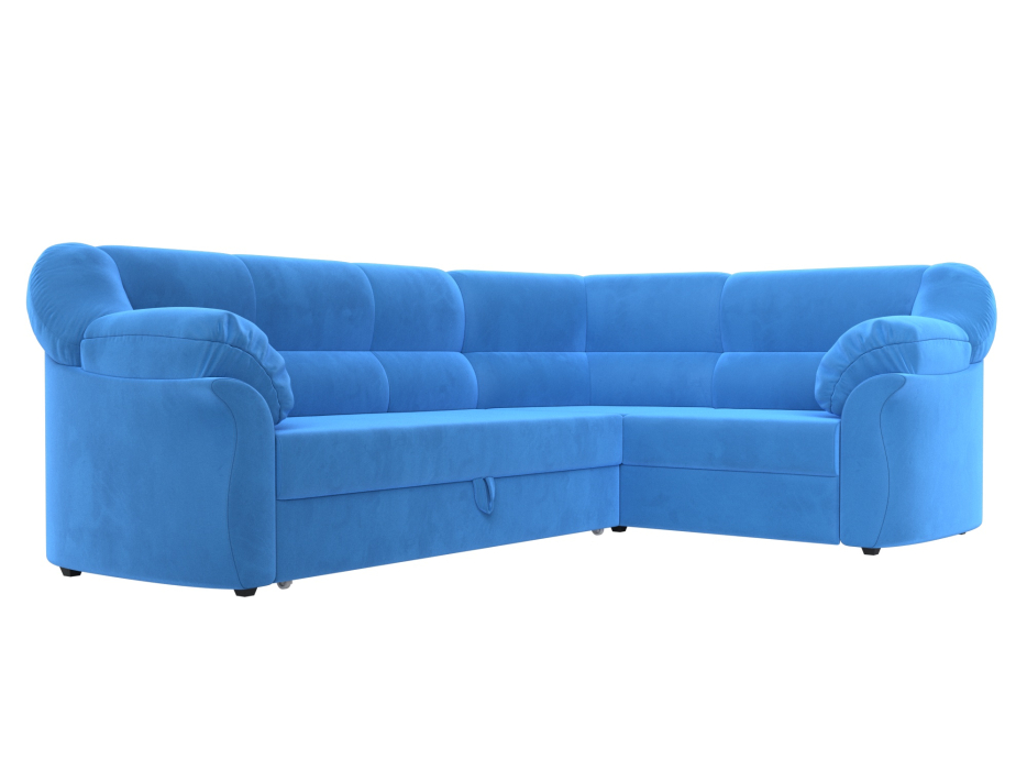 Диваны угловые в гостиную, Диван угловой Карнелла правый угол, велюр