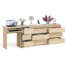 Комод 1380 6-ть ящиков Мори с однотумбовым столом компьютерным МС-6 правым