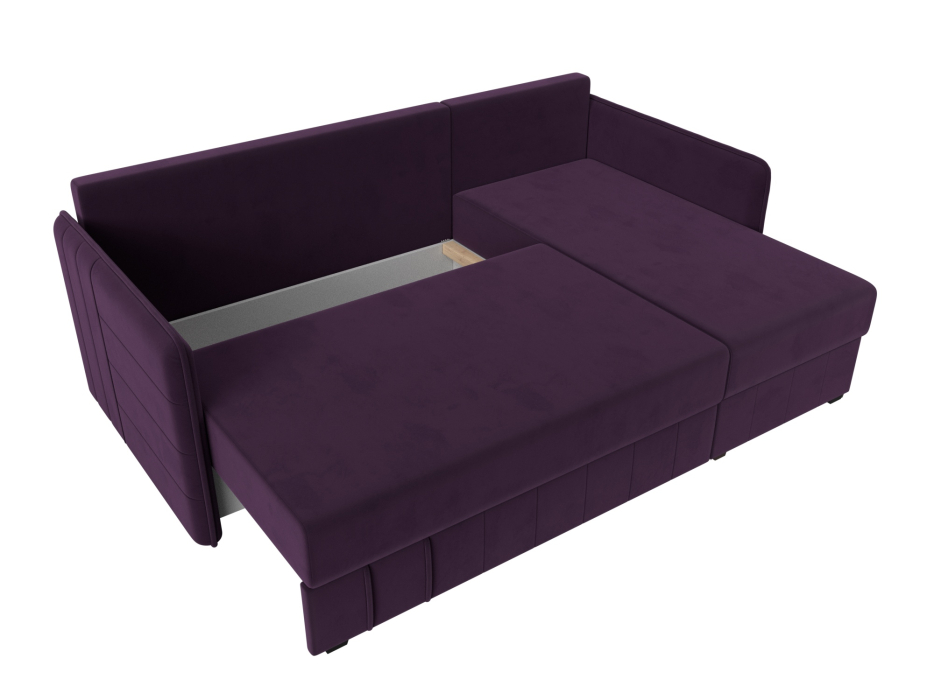 Диваны угловые в гостиную, Диван угловой Слим универсальный угол, велюр