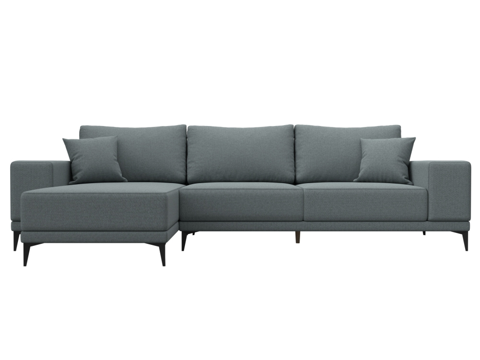 Диваны угловые в гостиную, Диван угловой Льюес левый, рогожка Амур