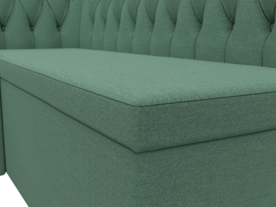 Кухонные уголки, Диван кухонный угловой Мирта левый угол, рогожка Амур