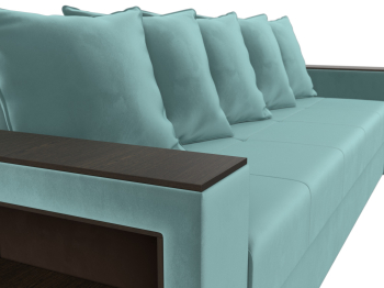 Диван прямой Дубай Лайт полки слева, велюр