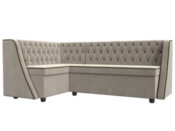 Кухонный угловой диван Лофт левый угол, микровельвет