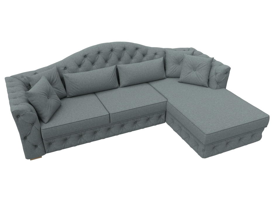 Диваны угловые в гостиную, Диван угловой Артис правый угол, рогожка Амур