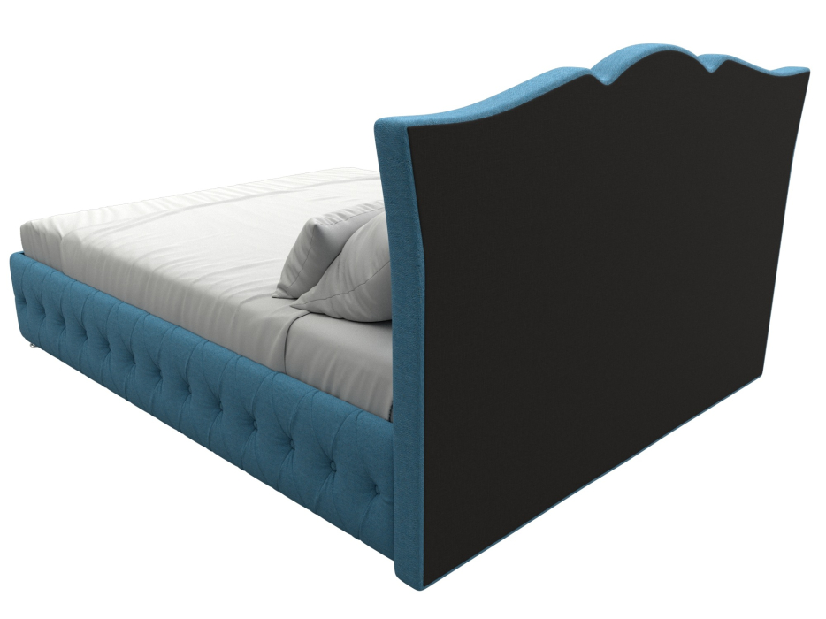 Мягкая кровать, Кровать интерьерная Герда 160, рогожка Амур