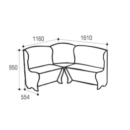 Кухонный уголок Комфорт- Лучиана 17 комби темный