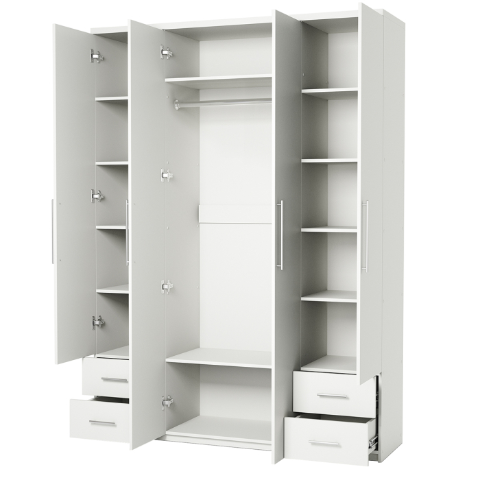 Для одежды, Шкаф четырехдверный Мелодия МКЯ2-43 120х60