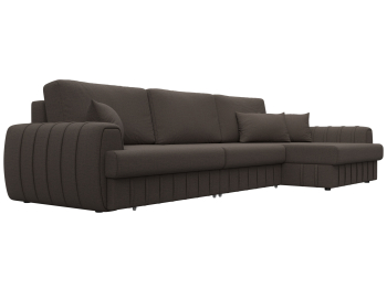 Диван угловой Лига-057 НПБ Лонг угол правый, рогожка Амур