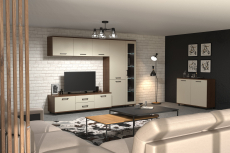 Стенки для гостиной, Модульная гостиная Грейс композиция 10  Гикори Джексон Темный