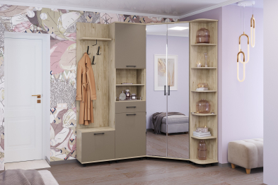 Модульная прихожая Грейс композиция 4  Гикори Джексон Светлый
