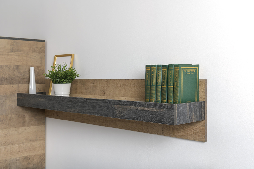 Стенки для гостиной, Модульная мебель для гостиной в стиле лофт Трувор № 142 с журнальным столиком