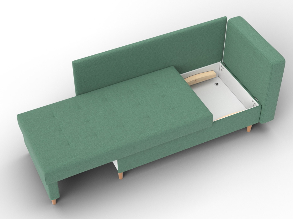 Маленькие спальные диваны, Кушетка Лига-098, рогожка Амур