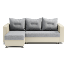 Диваны угловые в гостиную, Угловой диван Ария левый, шенилл / экокожа