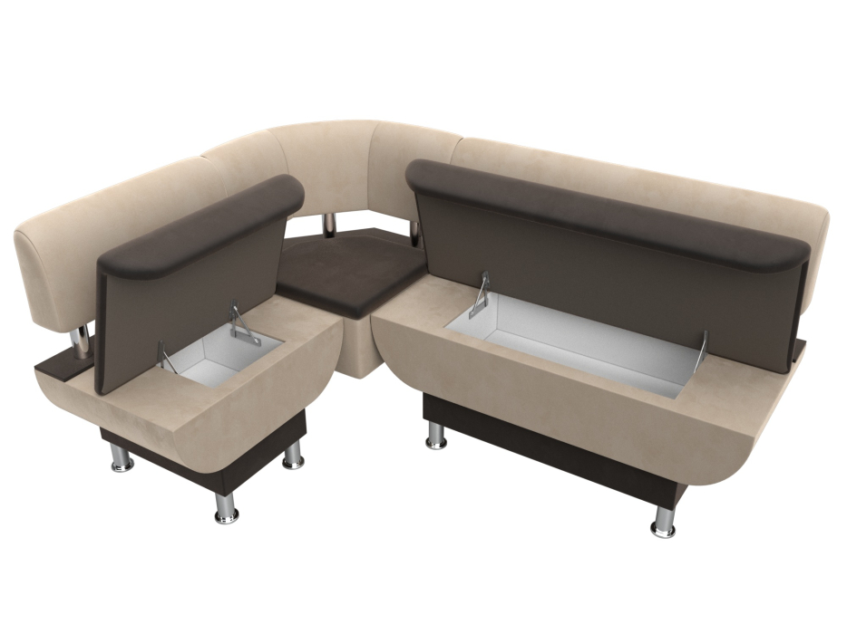 Кухонные уголки, Кухонный угловой диван Альфа левый угол, велюр