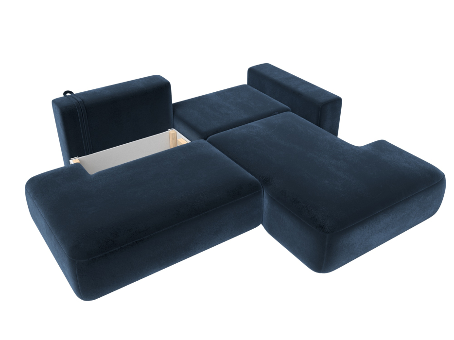 Диваны угловые в гостиную, Диван угловой Лига-036 НПБ Модерн правый угол, велюр TOWER