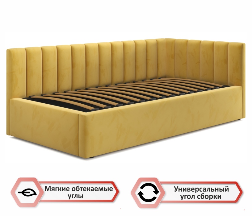 Мягкая кровать, Мягкая кровать-тахта Milena 900 подъемная с матрасом ГОСТ