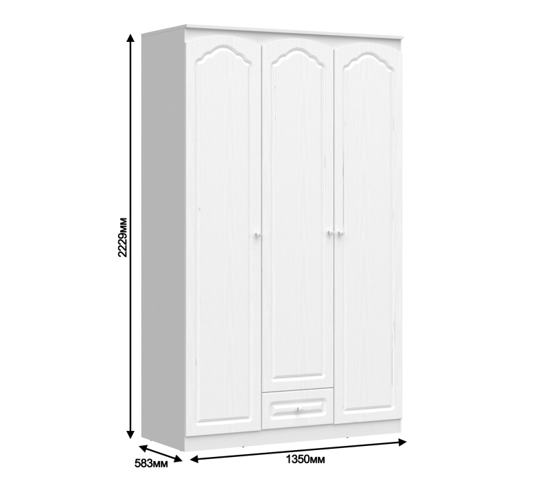 Для одежды, Шкаф 3 дверный Амалия СБ-3048