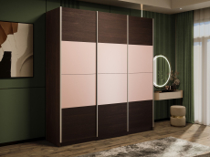 Шкафы-купе 3-х дверные, Шкаф-купе Эста 3-х дверный ДСП/Стекла пудра/Доводчик 240х66х240