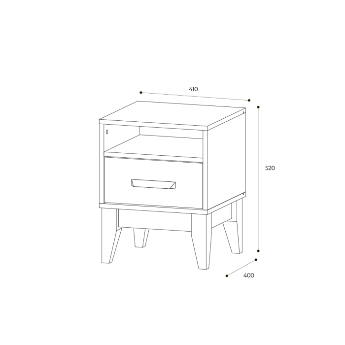 Прикроватные тумбы, Тумба прикроватная Скандика