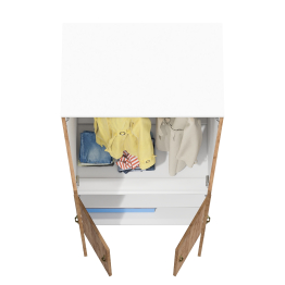 Шкаф со штангой для верхней одежды и полкой глубокий Лидер-8 МД 19Б