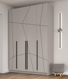 Шкаф для одежды 67.13 Брандо (4-х дв.) МДФ Геометрия