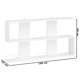 Стол компьютерный Мори МС-16 с тремя ящиками слева с книжной полкой на 1200 и комод на 4-ре ящика