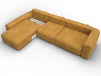 Диван угловой Лига-066 НПБ Лонг угол левый, велюр BRUT