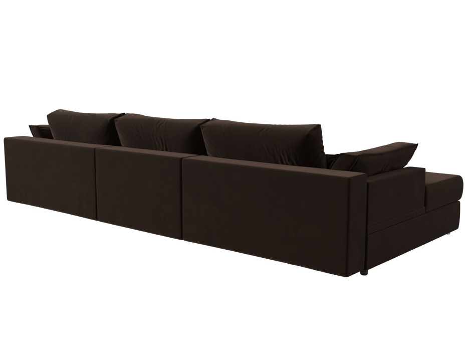 Диваны угловые в гостиную, Угловой диван Пекин Long угол левый, НПБ, микровельвет