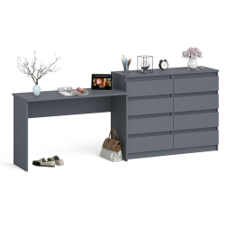 Комод Мори МК1200 на 8-мь выдвижных ящиков и Мори стол письменный 1200