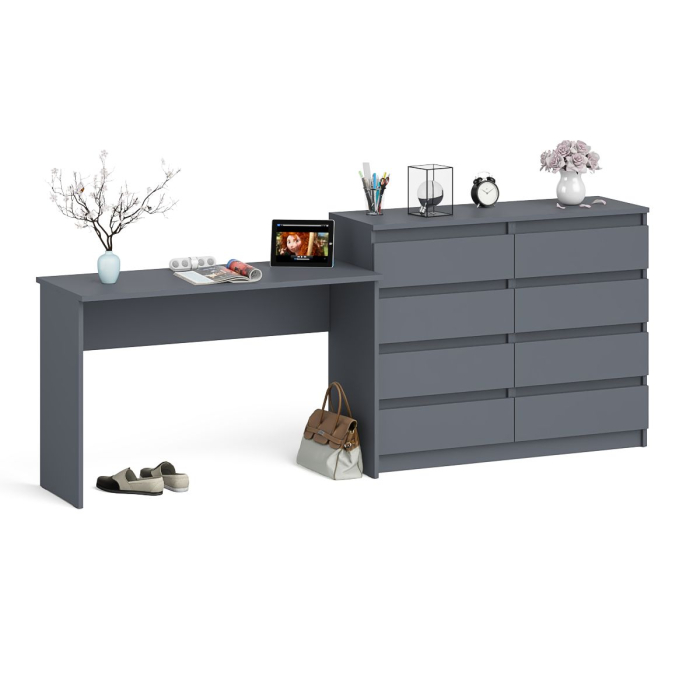 Домашние кабинеты, Комод Мори МК1200 на 8-мь выдвижных ящиков и Мори стол письменный 1200