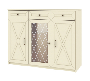 Комод Бэлла широкий со стеклом