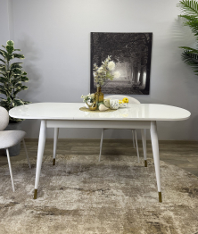 Стол Kenner 1300K раздвижной, стекло глянец