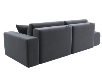 Диван прямой Лига-036 Модерн подлокотник справа, велюр