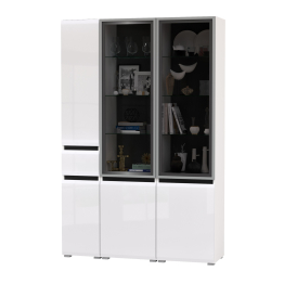 Горка для гостиной Сидней из шкаф-витрина 2 штуки и шкаф с ящиком 13.202